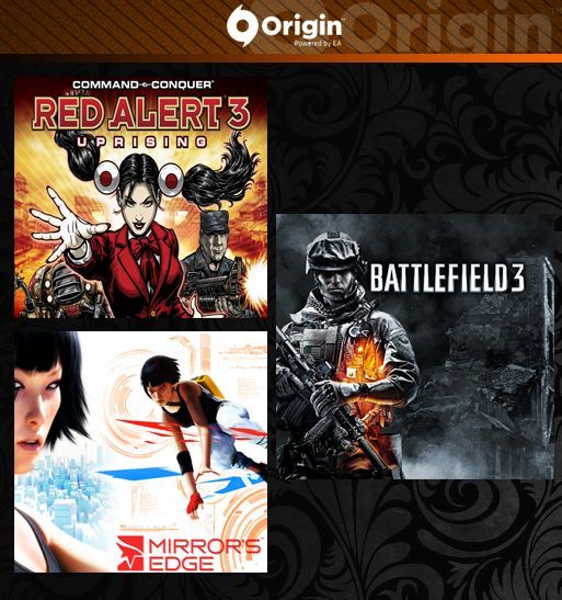 Battlefield 3, Mirror's Edge, C&C: Red Alert 3 - Uprising